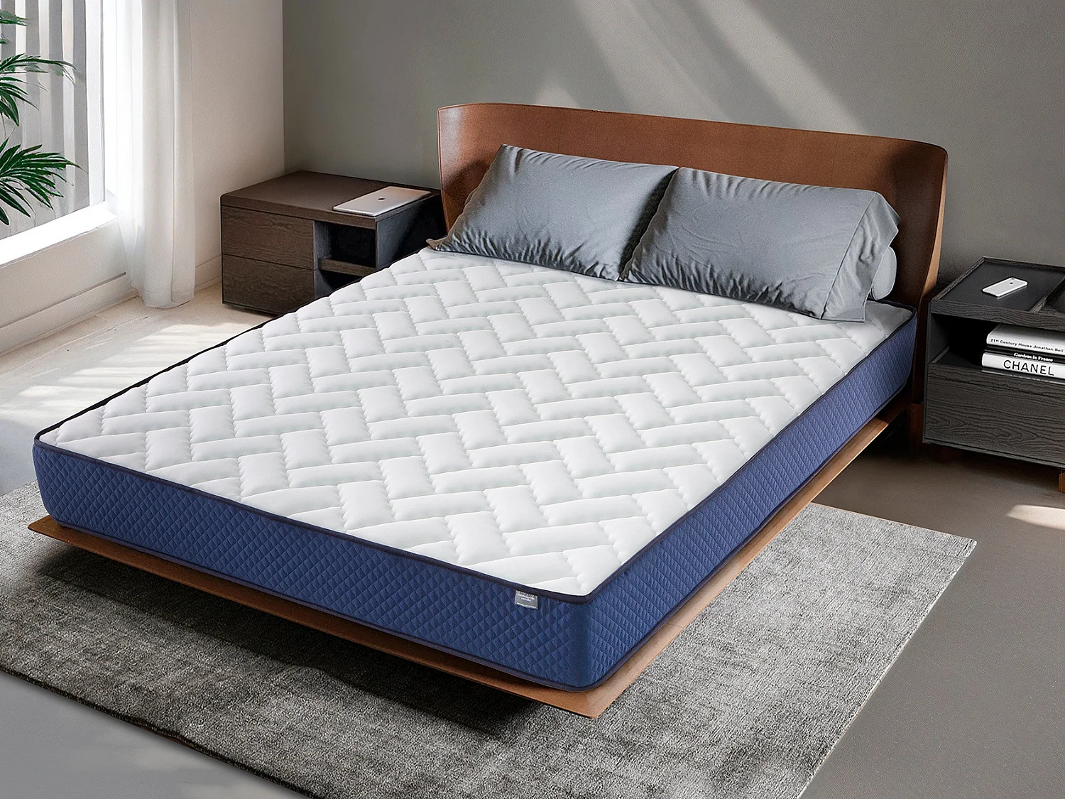 Matelas 150X200 DARIEL, Epaisseur 22 CM,  Moussee a memoire, fermete moyenne et respirant