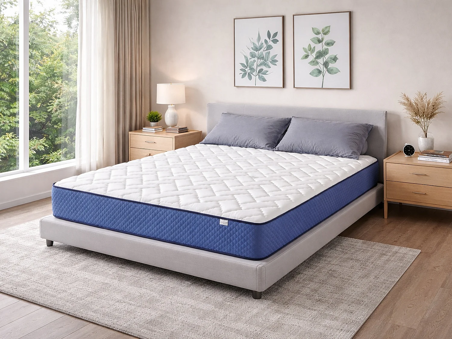 Matelas 70X190 DARIEL, Epaisseur 22 CM LIT ENFANT, Moussee a memoire, fermete moyenne et respirant. Montessori