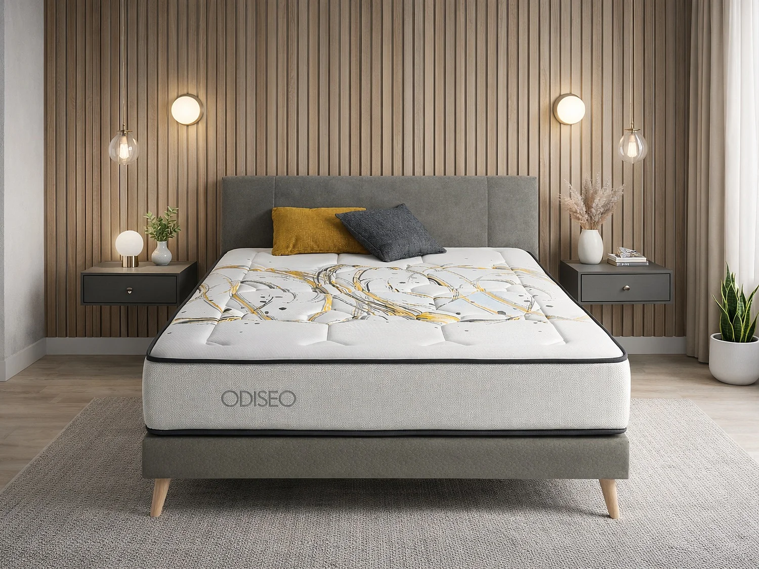 Matelas Ressorts Ensachés 140x200 ODISEO SPRING Epaisseur 31 CM Mémoire de forme