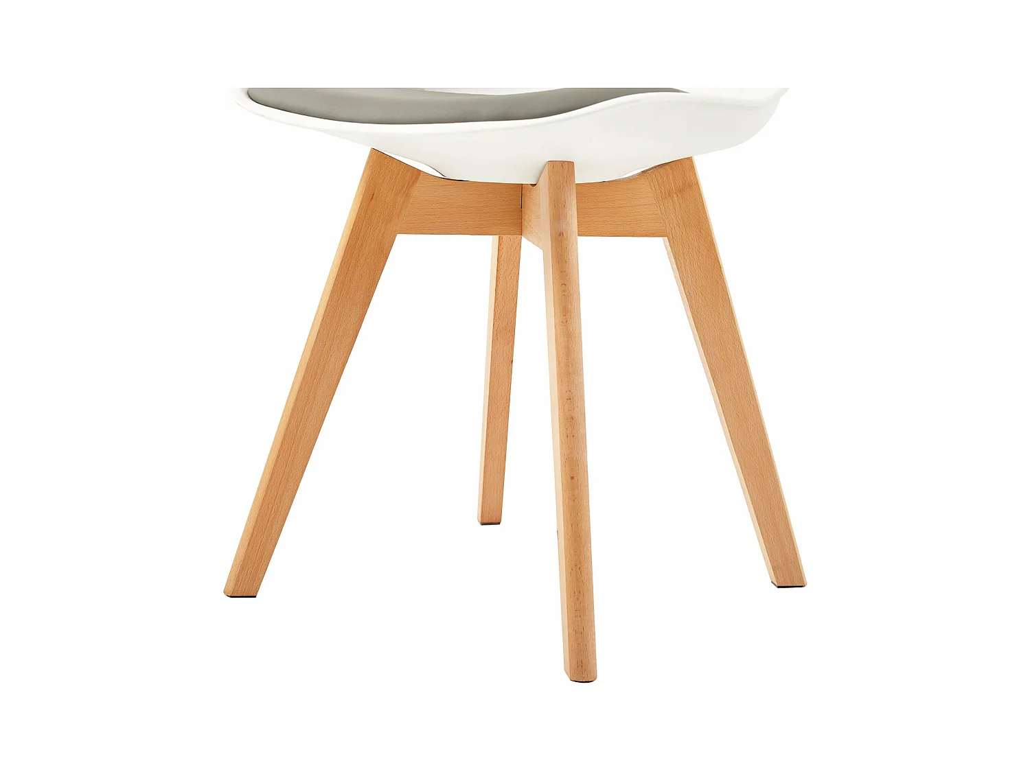 Ensemble de 4 chaises au design Scandinave contemporain pour salle à manger - Blanc