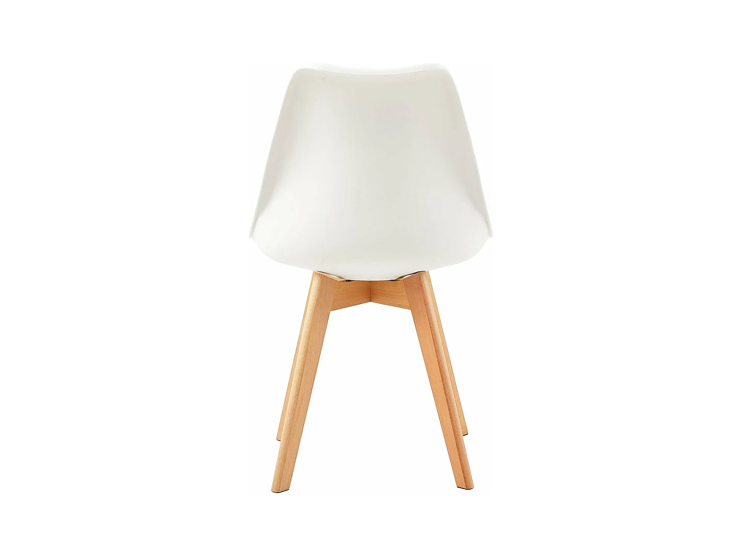 Ensemble de 4 chaises au design Scandinave contemporain pour salle à manger - Blanc