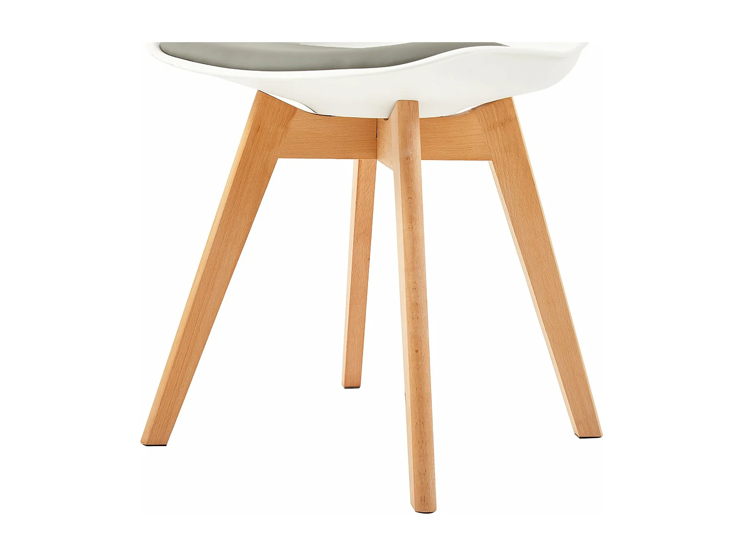 Ensemble de 4 chaises au design Scandinave contemporain pour salle à manger - Blanc