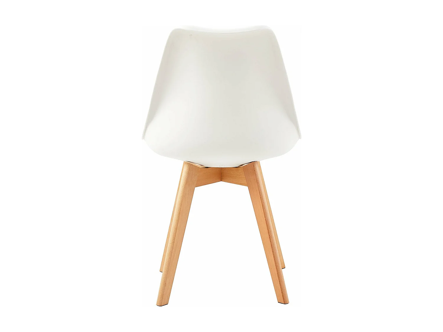 Ensemble de 4 chaises au design Scandinave contemporain pour salle à manger - Blanc