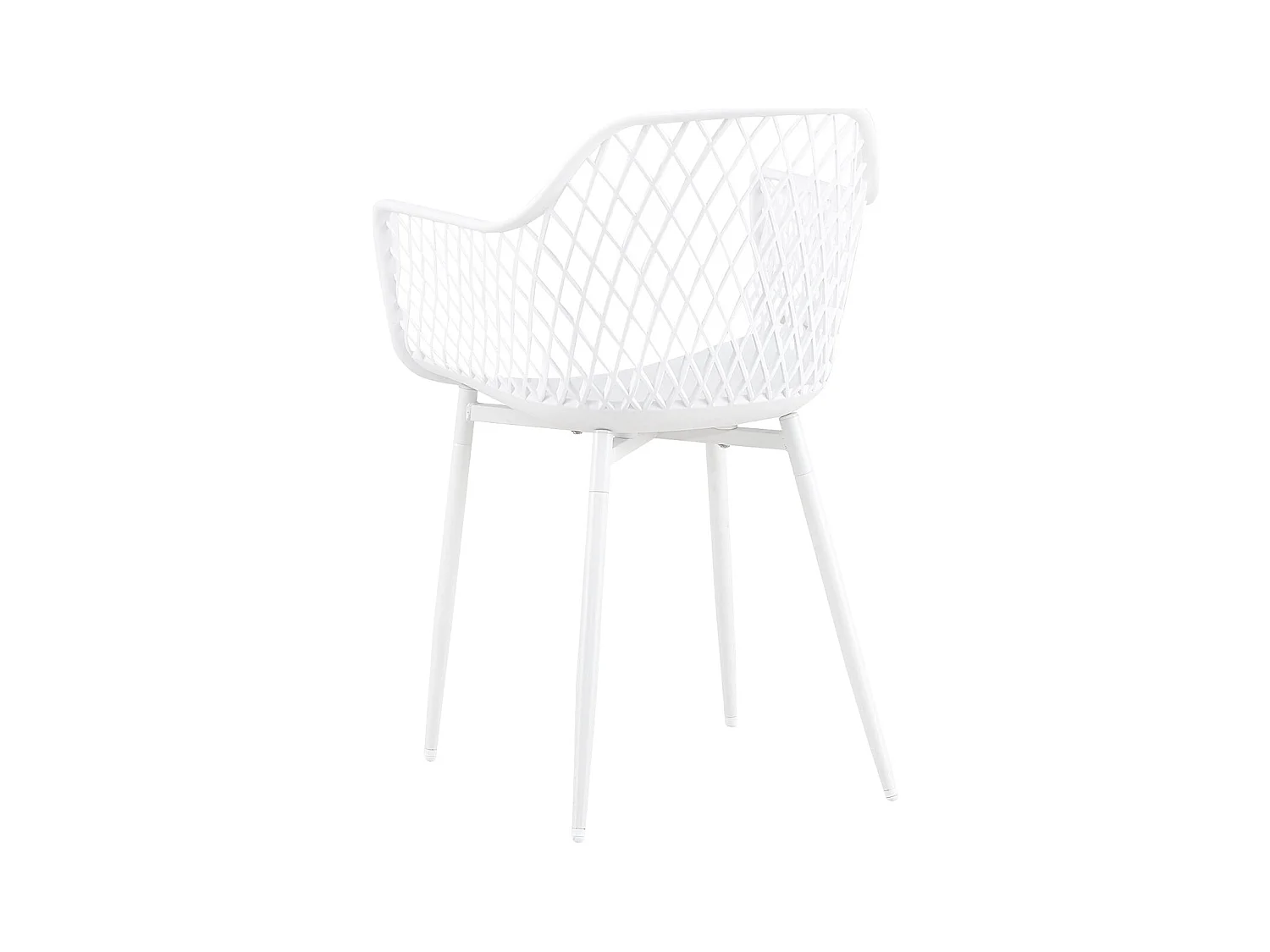 Lot de 6 Fauteuil Chaises Blanc Plastique Scandinave Chaise de Salle à manger