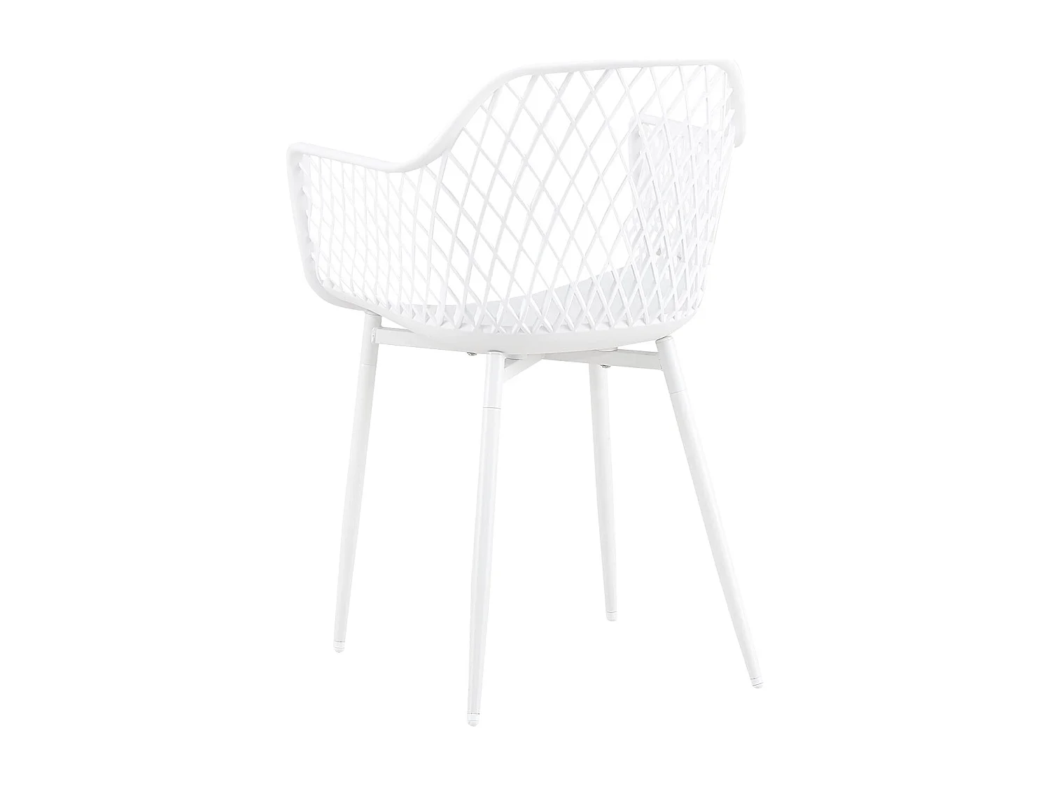Lot de 6 Fauteuil Chaises Blanc Plastique Scandinave Chaise de Salle à manger- Idéales pour Terrasse, Jardin et Extérieur