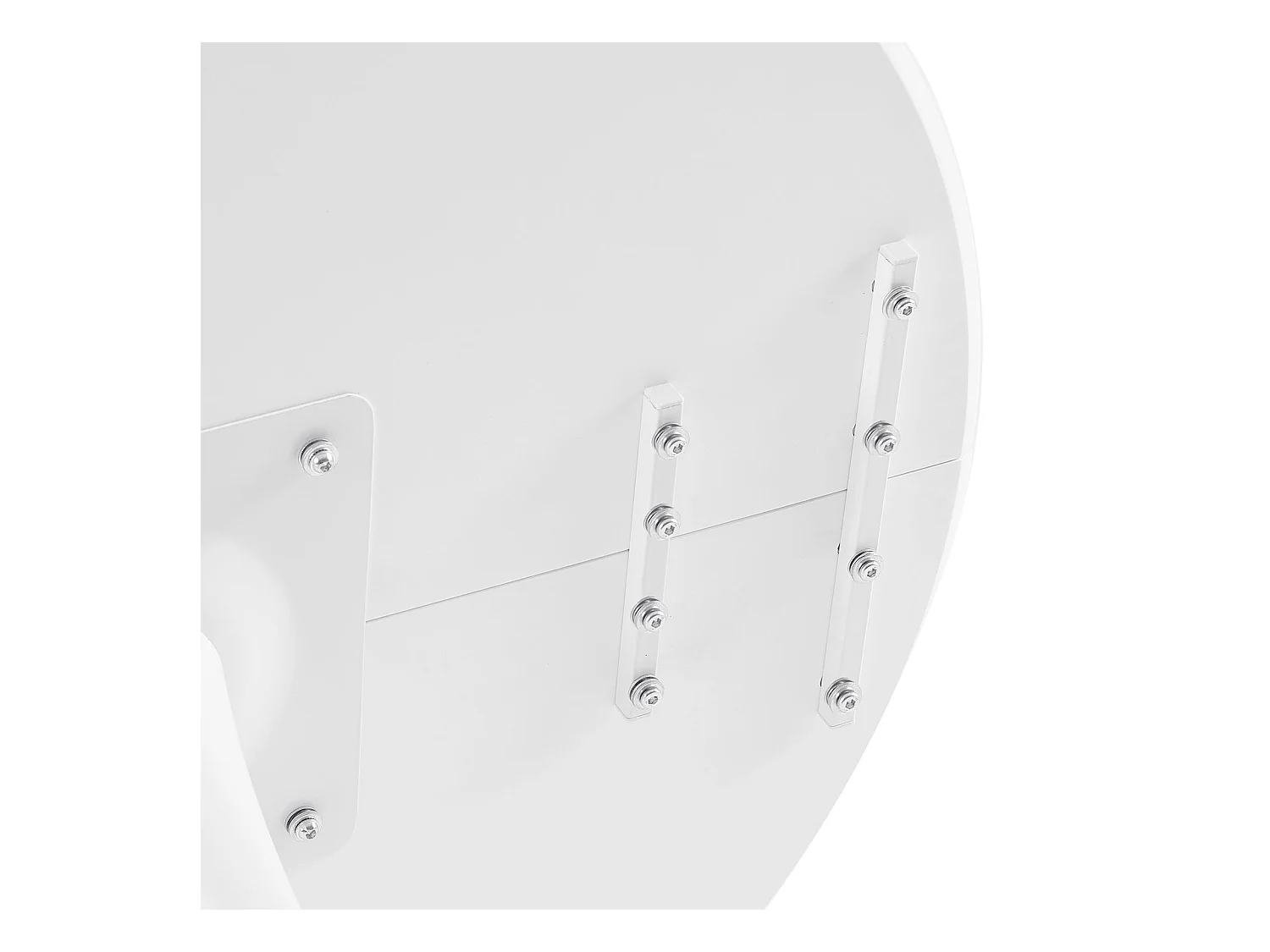 Table à Manger Ronde Moderne, Table de Bar, Convient pour la Cuisine, Salon et Bureau, pour 2 à 4 Personnes, Diamètre 100 cm--Blanc