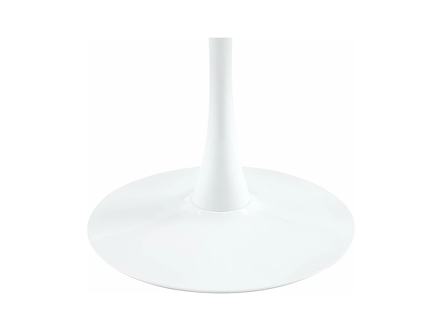 Table à Manger Ronde Moderne, Table de Bar, Convient pour la Cuisine, Salon et Bureau, pour 2 à 4 Personnes, Diamètre 100 cm--Blanc