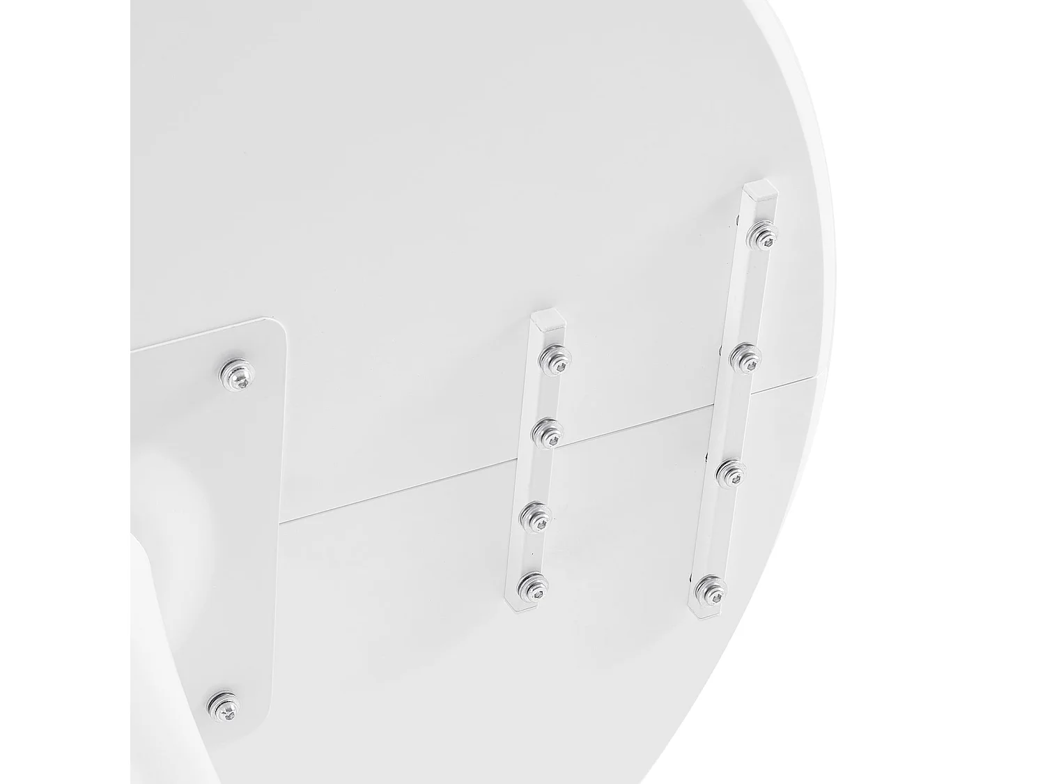 Table à Manger Ronde Moderne, Table de Bar, Convient pour la Cuisine, Salon et Bureau, pour 2 à 4 Personnes, Diamètre 100 cm--Blanc