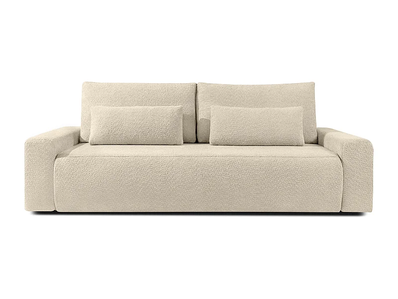 Sofa mit Schlaffunktion - MOLLIS - 3-Sitzer - Ecru
