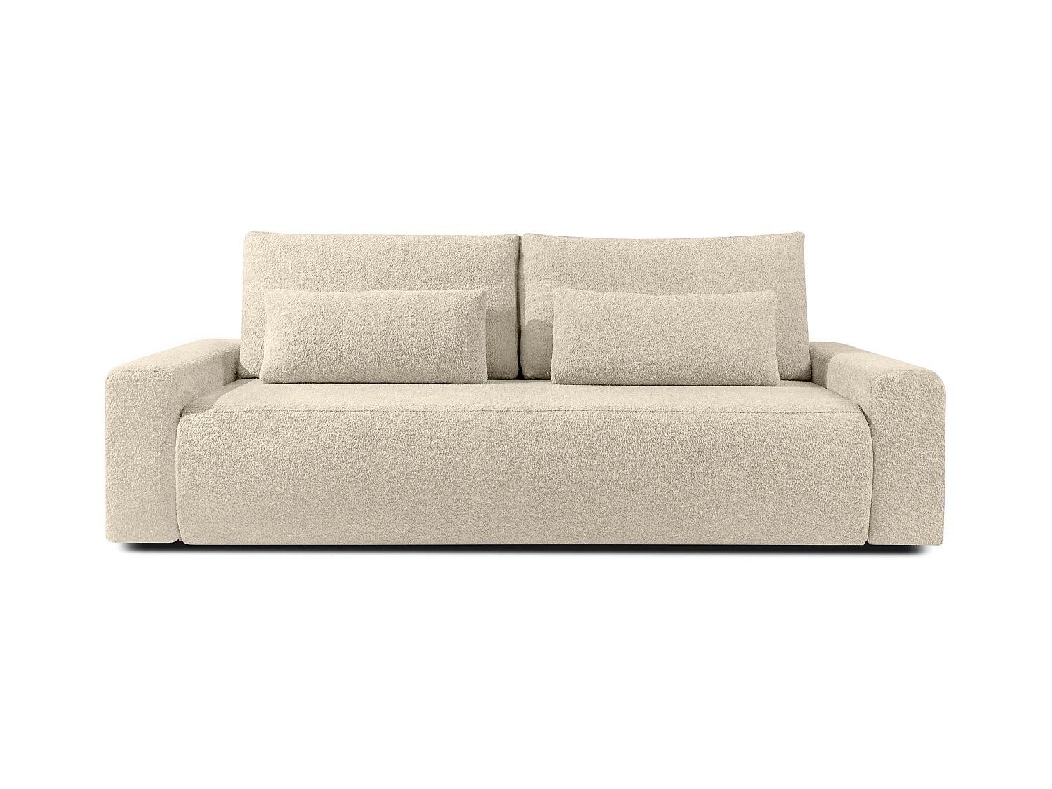 Sofa mit Schlaffunktion - MOLLIS - 3-Sitzer - Ecru