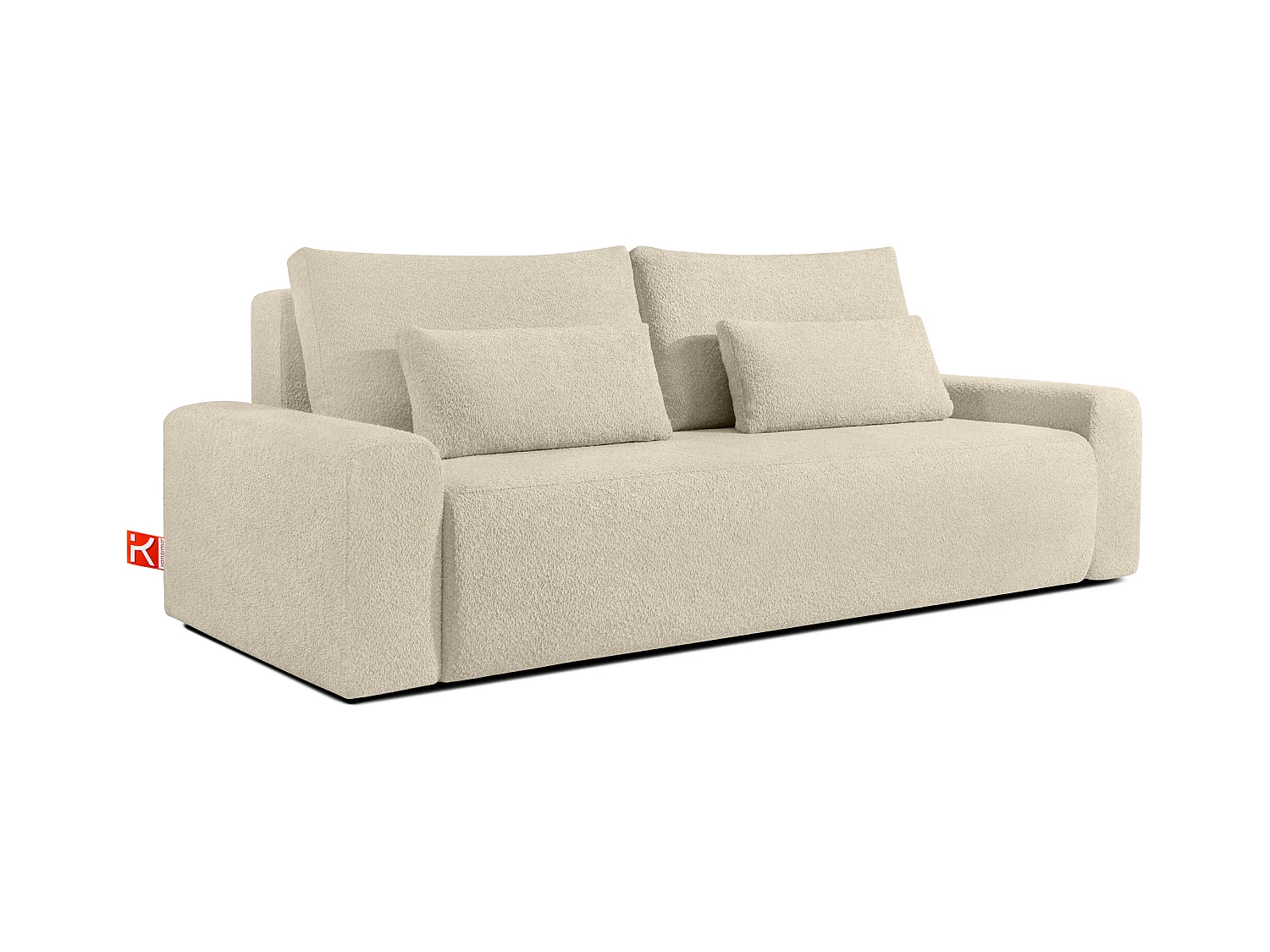 Sofa mit Schlaffunktion - MOLLIS - 3-Sitzer - Ecru