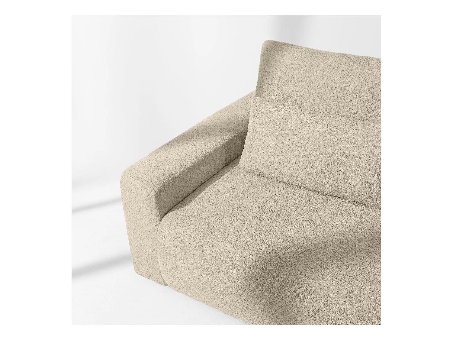 Sofa mit Schlaffunktion - MOLLIS - 3-Sitzer - Ecru