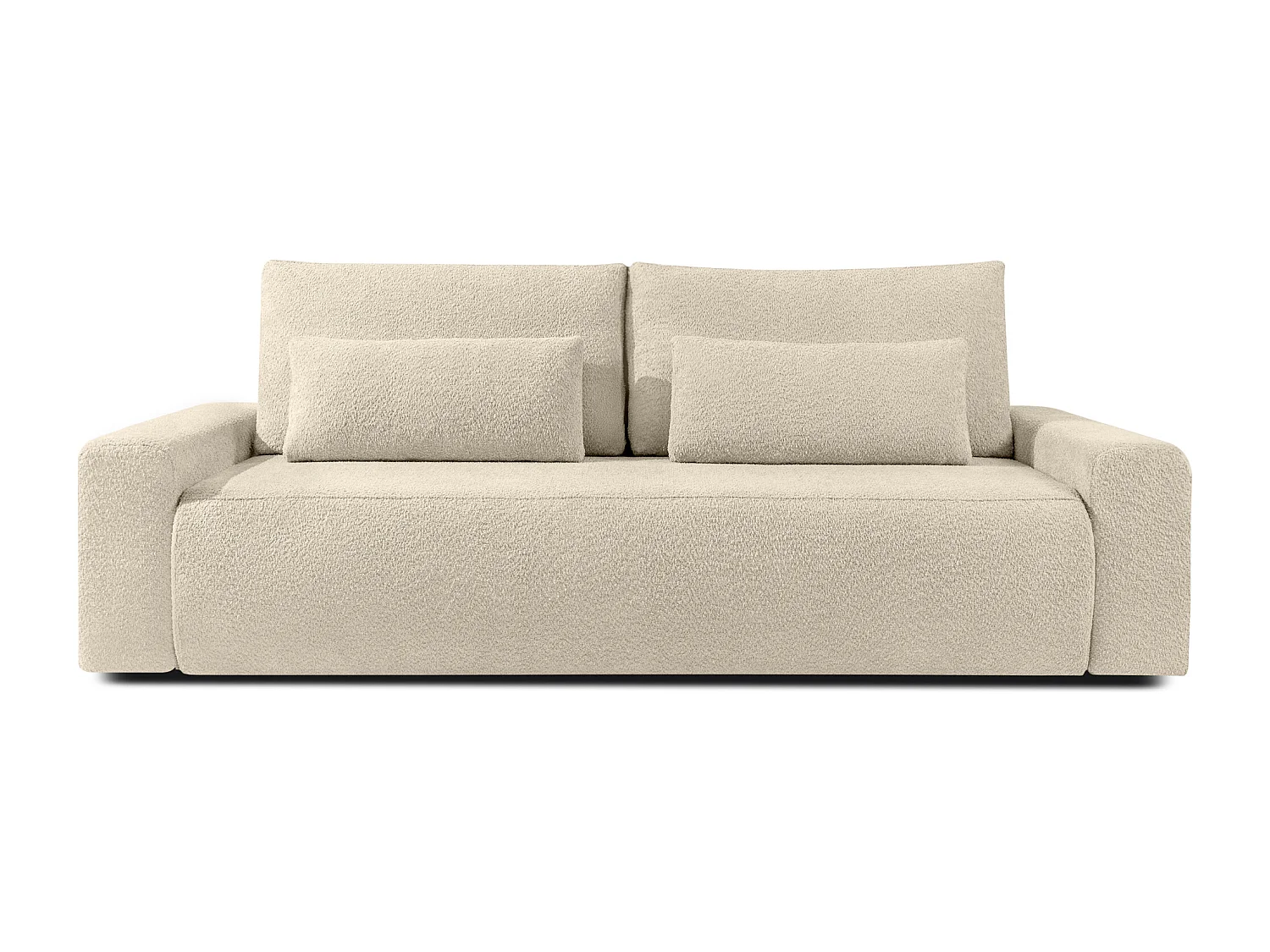 Sofa mit Schlaffunktion - MOLLIS - 3-Sitzer - Ecru