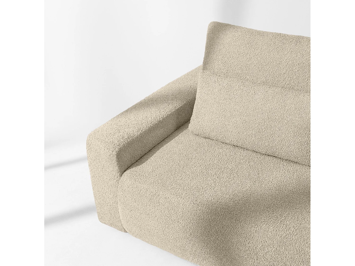 Sofa mit Schlaffunktion - MOLLIS - 3-Sitzer - Ecru