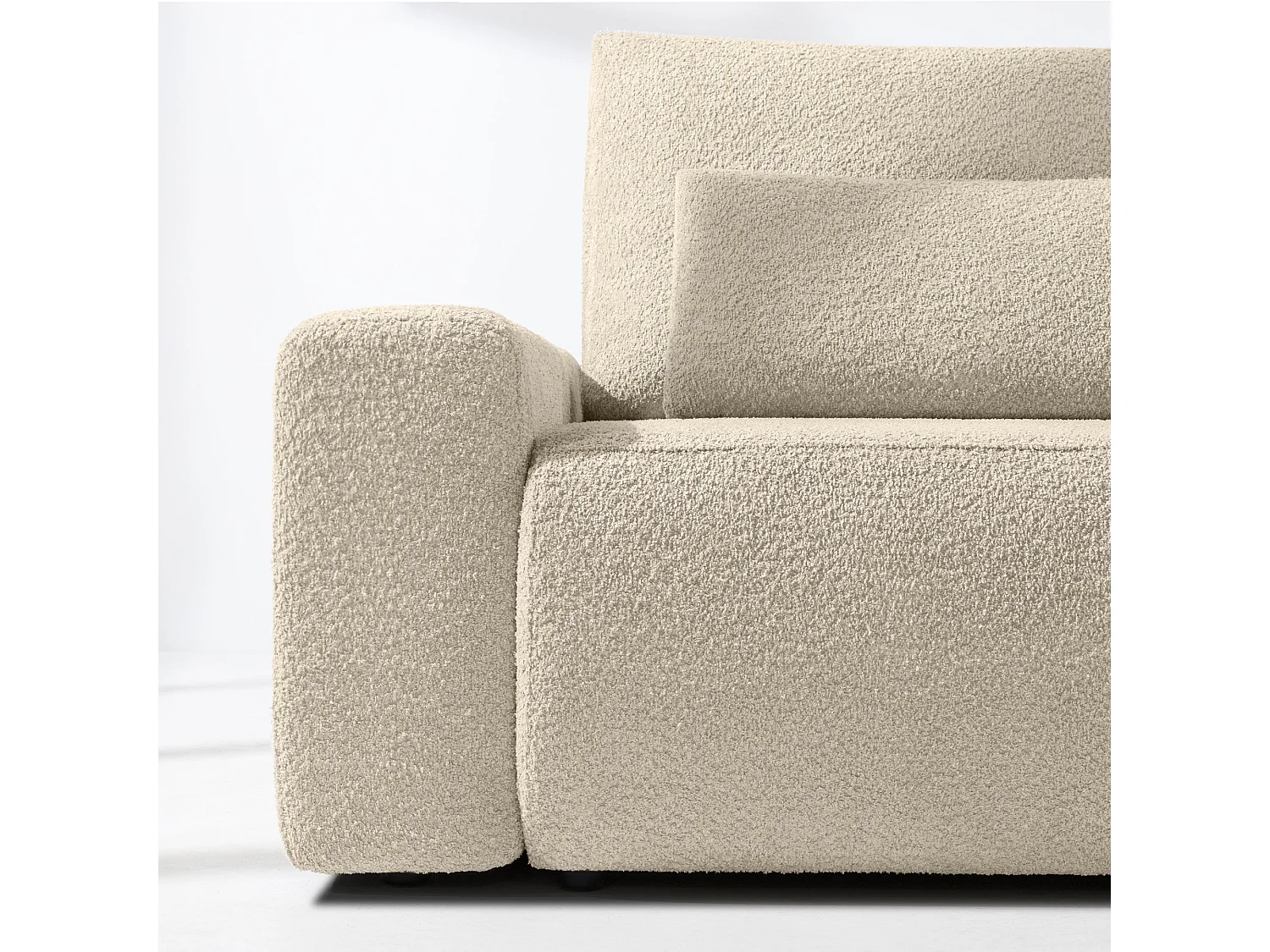 Sofa mit Schlaffunktion - MOLLIS - 3-Sitzer - Ecru