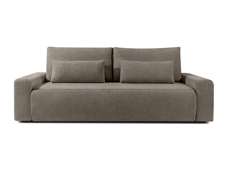 Sofa mit Schlaffunktion - MOLLIS - 3-Sitzer - Braun