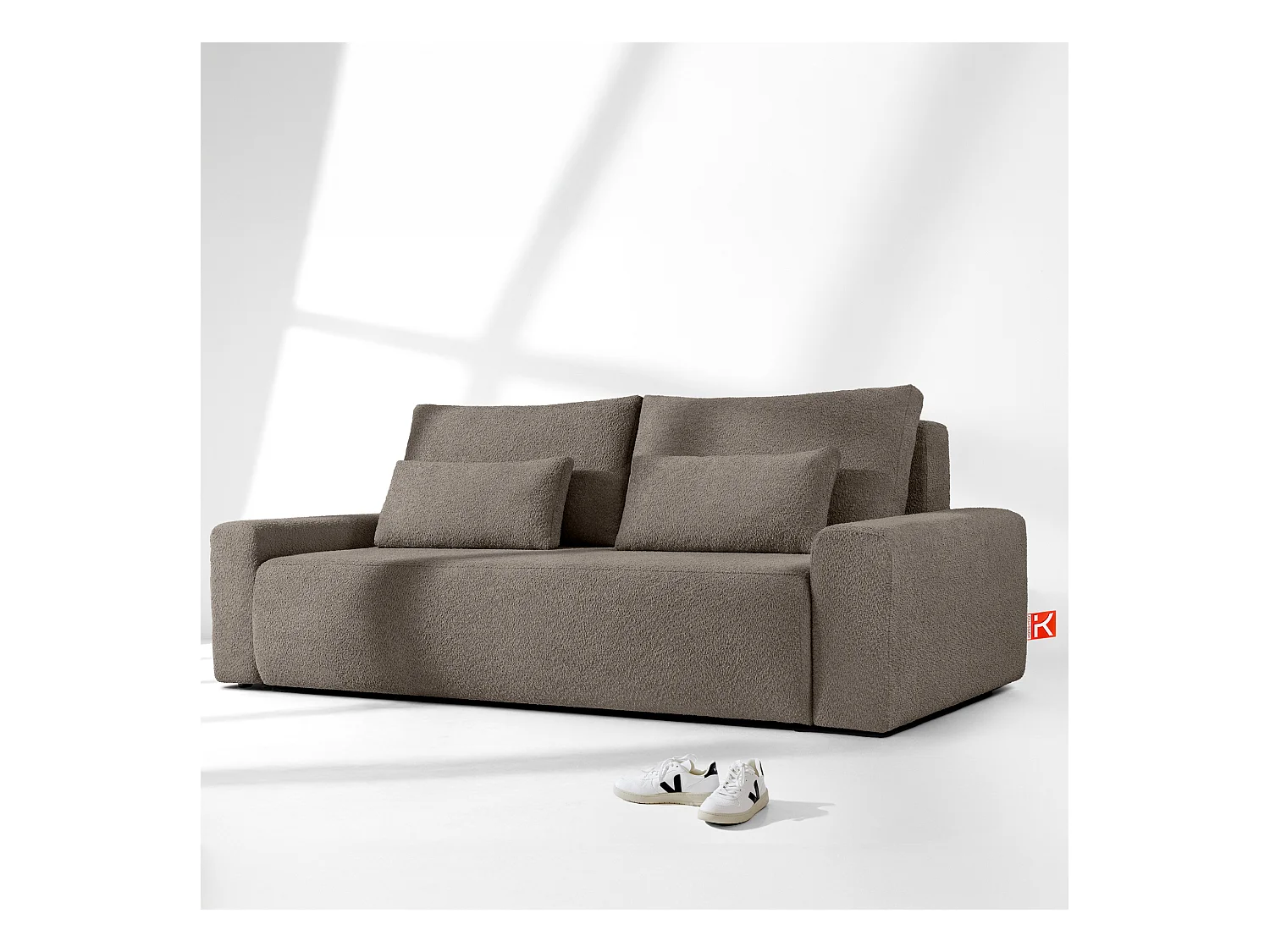 Sofa mit Schlaffunktion - MOLLIS - 3-Sitzer - Braun