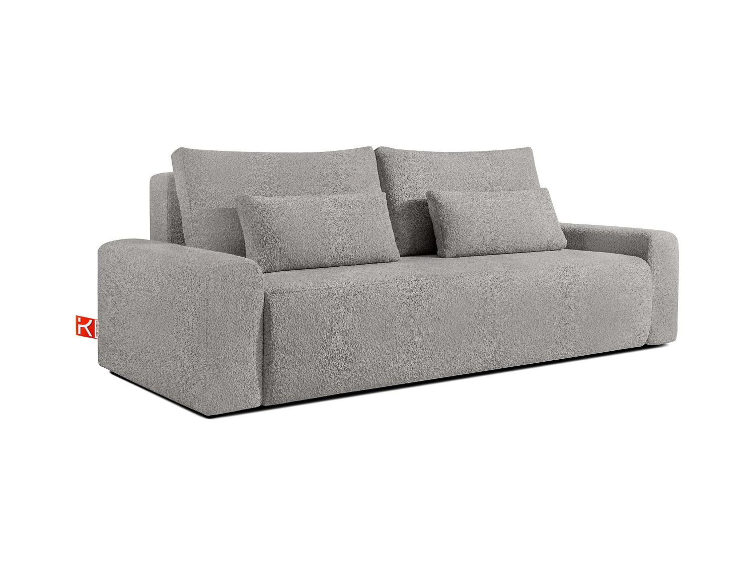 Sofa mit Schlaffunktion - MOLLIS - 3-Sitzer - Silbergrau