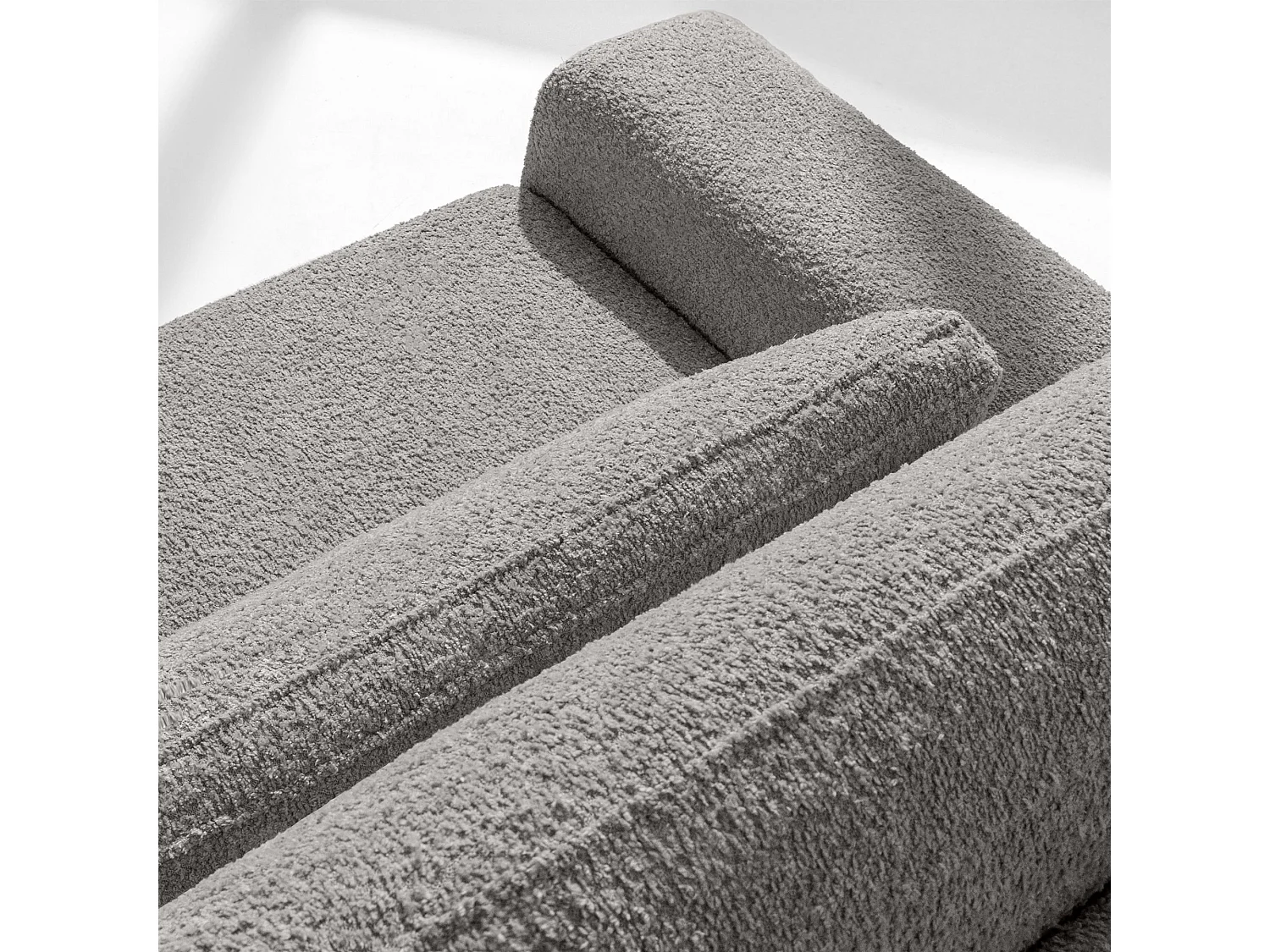 Sofa mit Schlaffunktion - MOLLIS - 3-Sitzer - Silbergrau