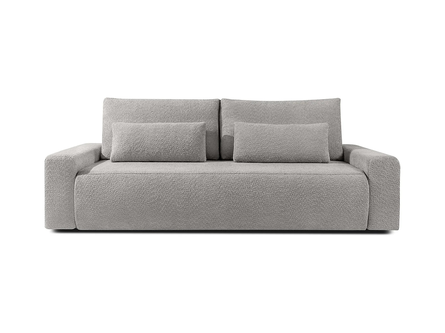 Canapé-lit - convertible - MOLLIS - 3 places - Gris argenté