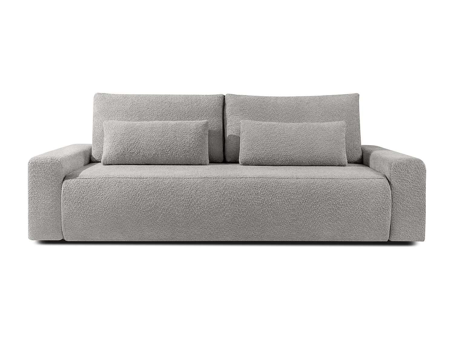 Sofa mit Schlaffunktion - MOLLIS - 3-Sitzer - Silbergrau