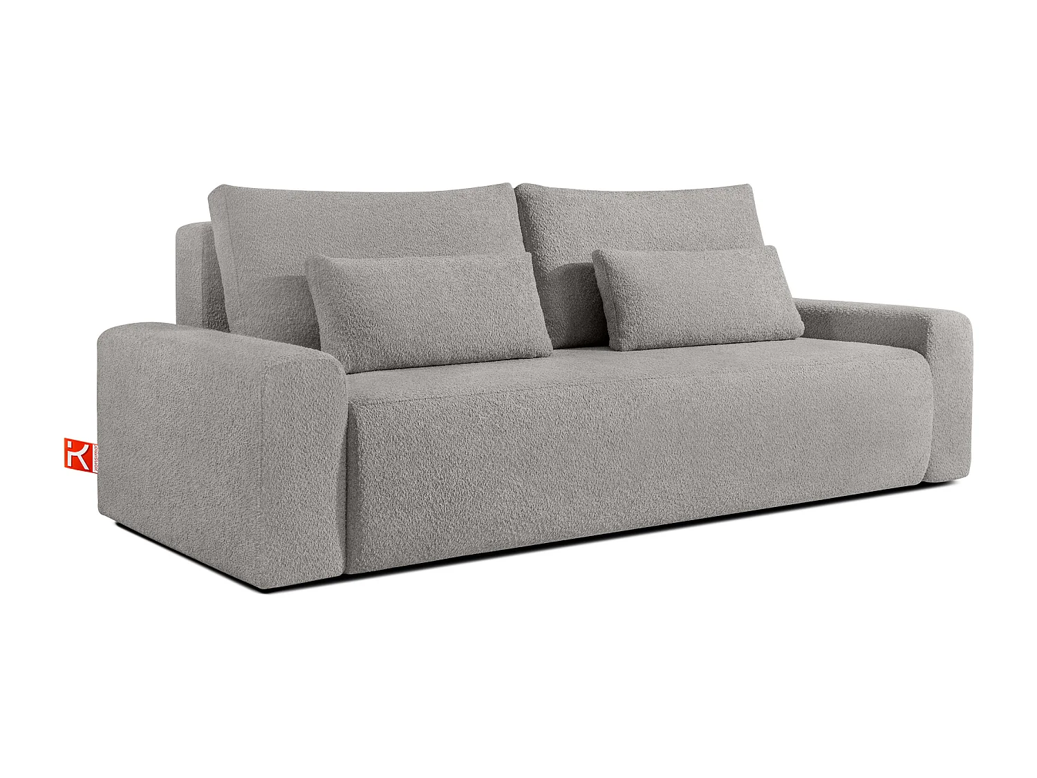 Sofa mit Schlaffunktion - MOLLIS - 3-Sitzer - Silbergrau
