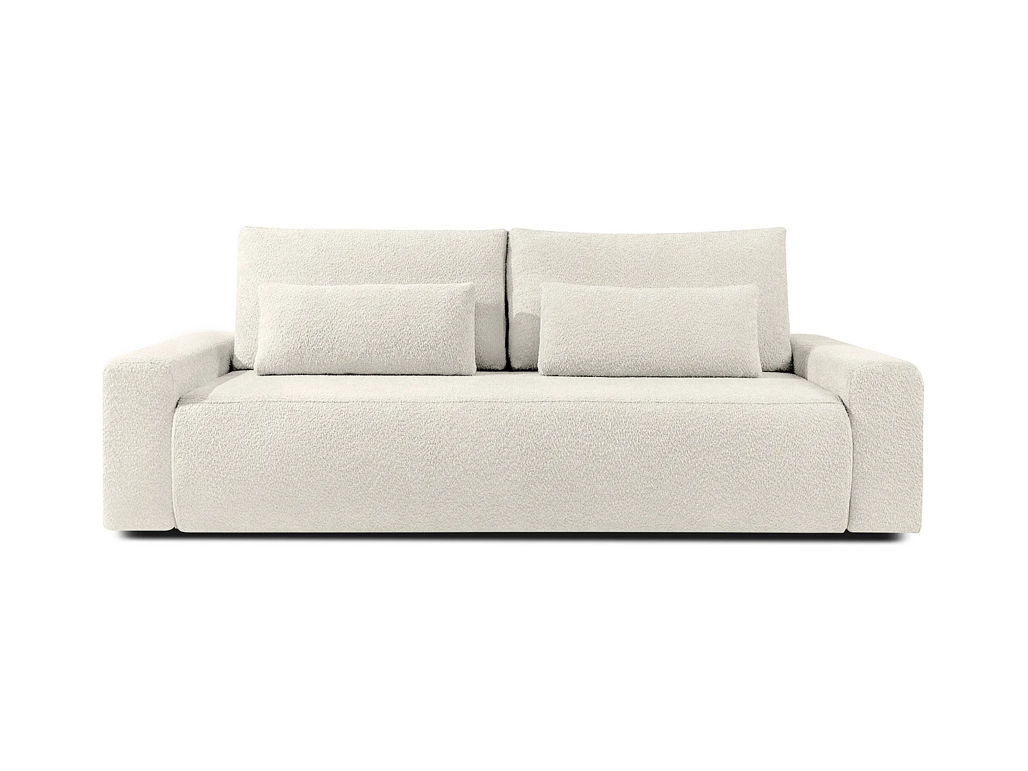 Sofa mit Schlaffunktion - MOLLIS - 3-Sitzer - Weiß