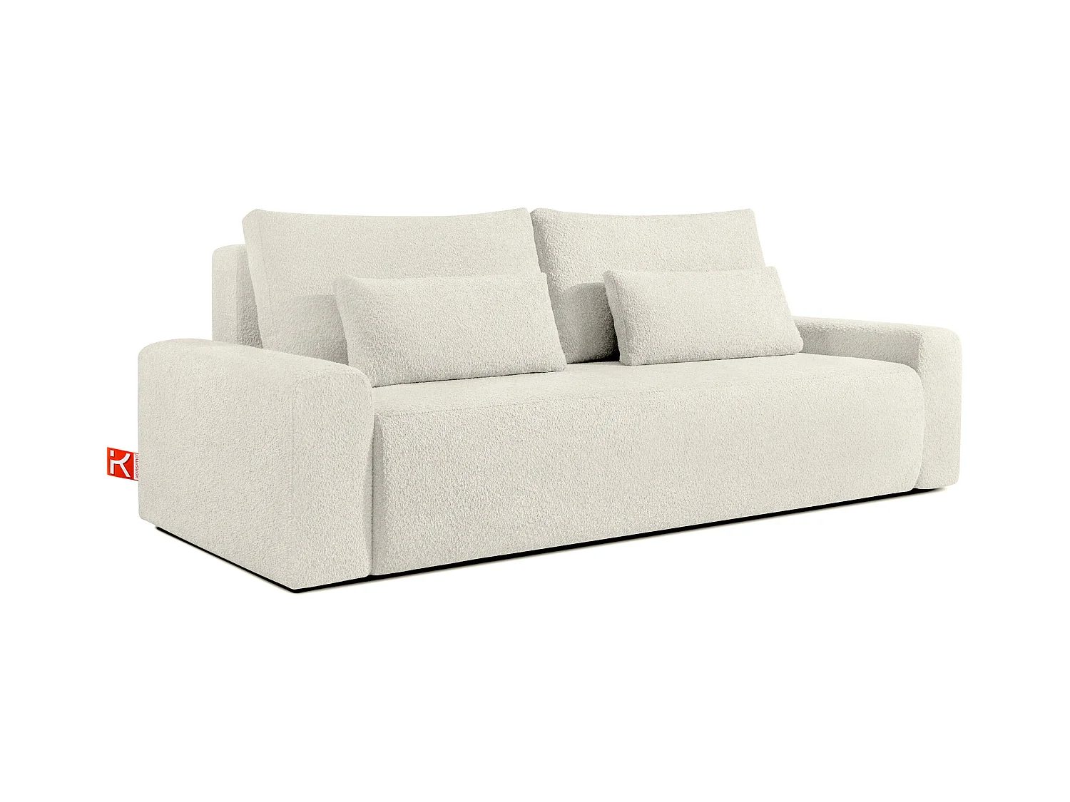 Sofa mit Schlaffunktion - MOLLIS - 3-Sitzer - Weiß