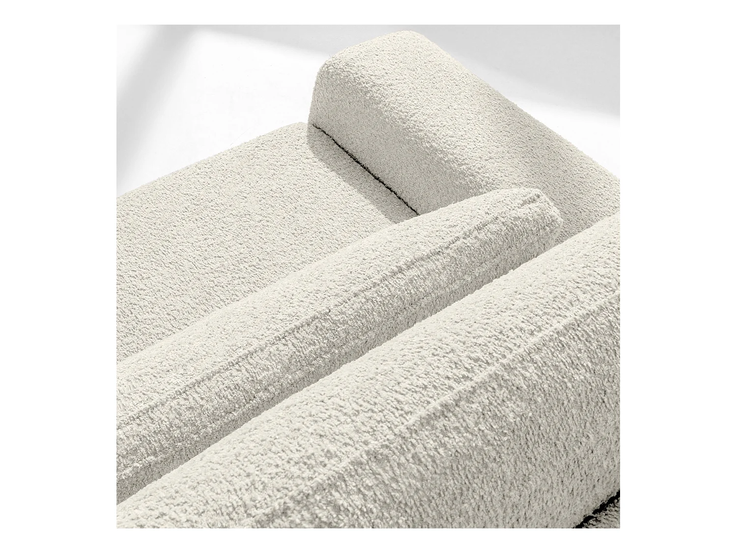 Sofa mit Schlaffunktion - MOLLIS - 3-Sitzer - Weiß