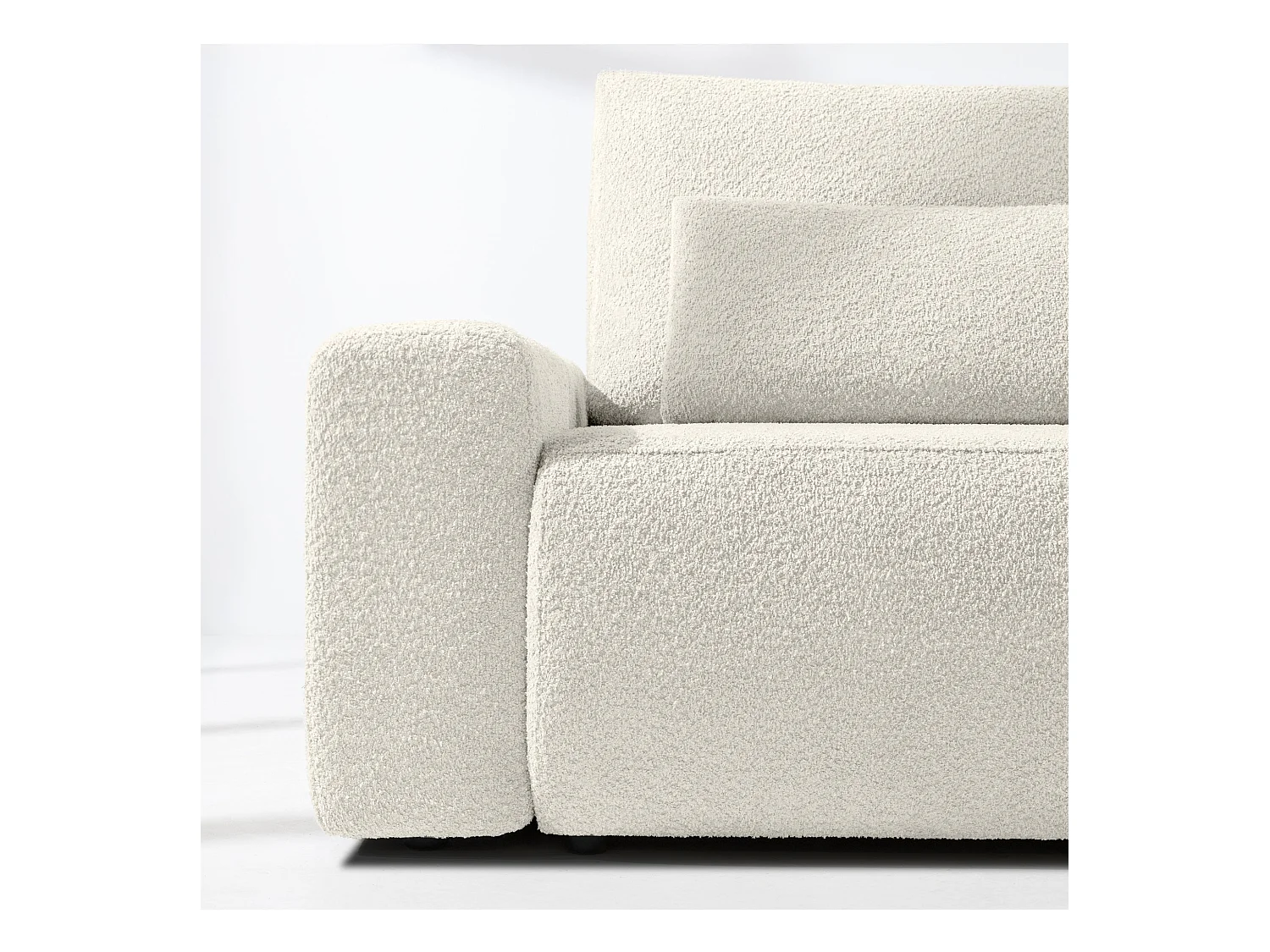 Sofa mit Schlaffunktion - MOLLIS - 3-Sitzer - Weiß