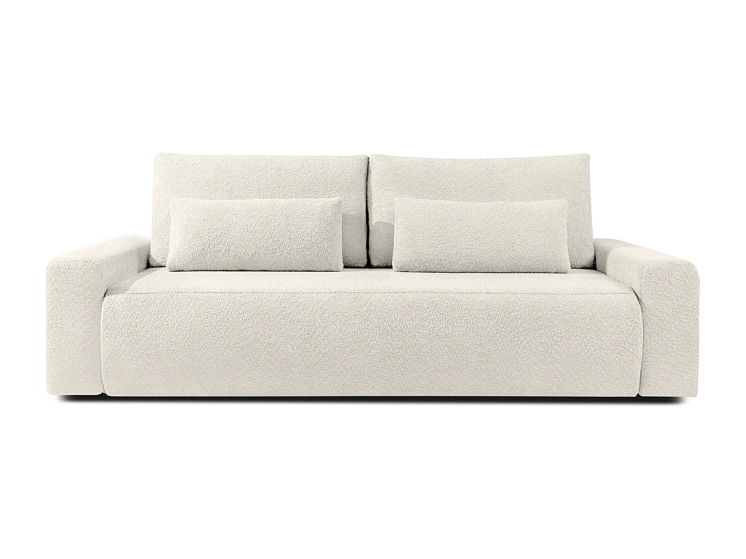 Sofa mit Schlaffunktion - MOLLIS - 3-Sitzer - Weiß