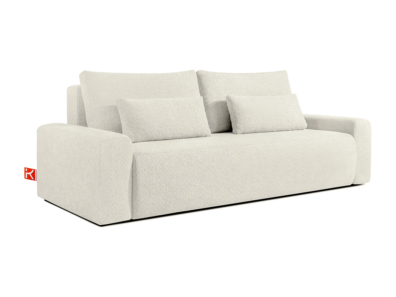 Sofa mit Schlaffunktion - MOLLIS - 3-Sitzer - Weiß