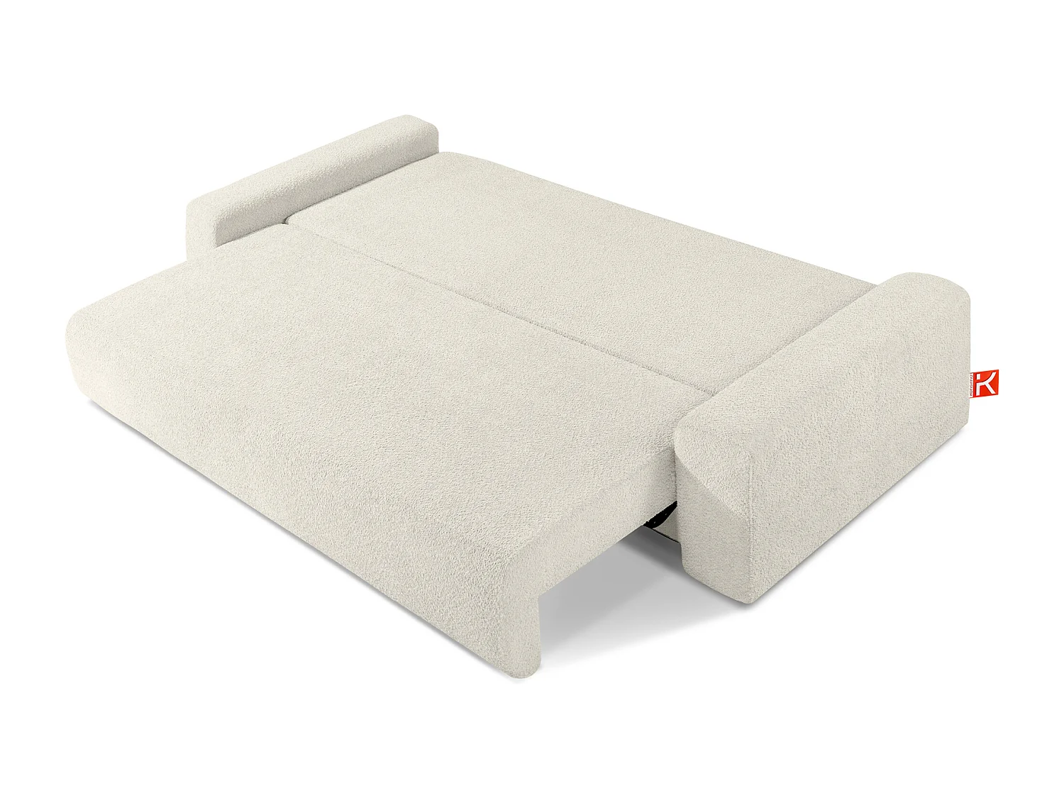 Sofa mit Schlaffunktion - MOLLIS - 3-Sitzer - Weiß