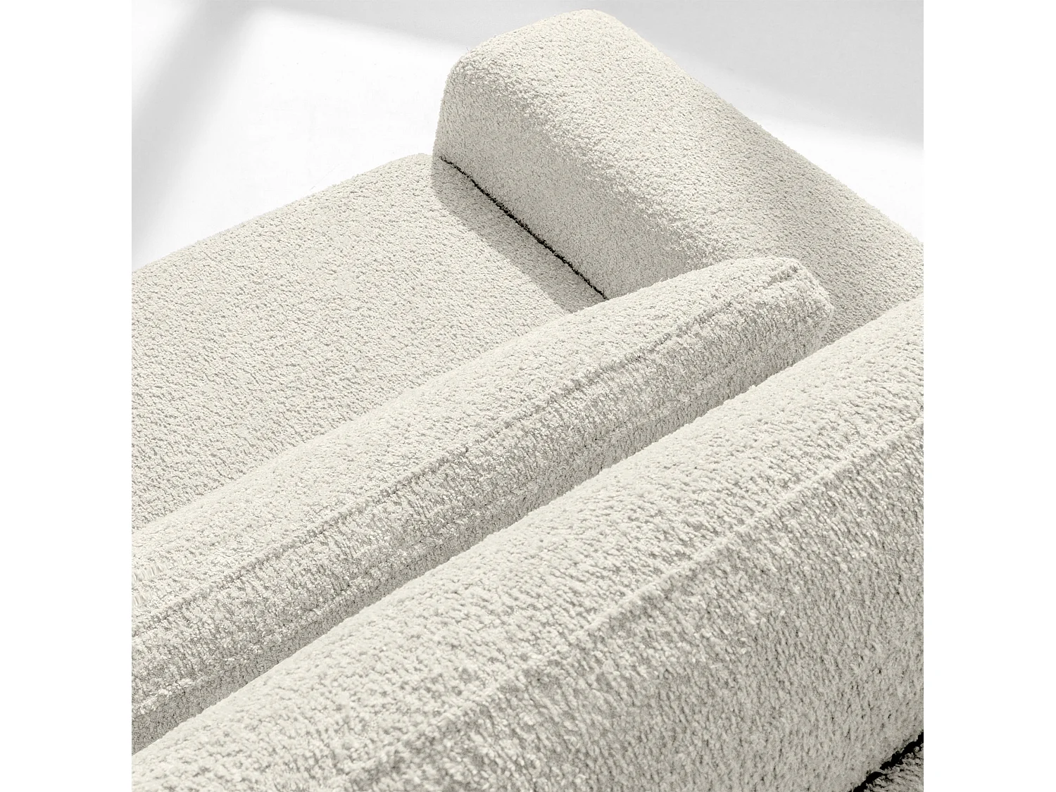 Sofa mit Schlaffunktion - MOLLIS - 3-Sitzer - Weiß