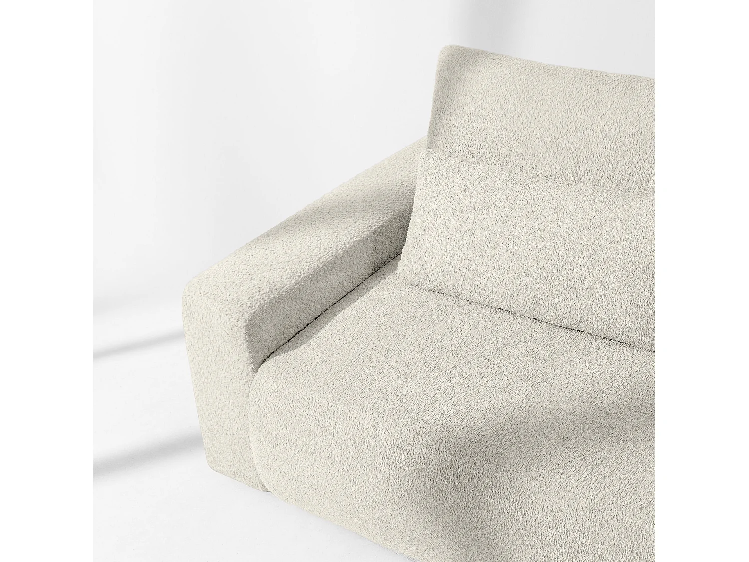 Sofa mit Schlaffunktion - MOLLIS - 3-Sitzer - Weiß