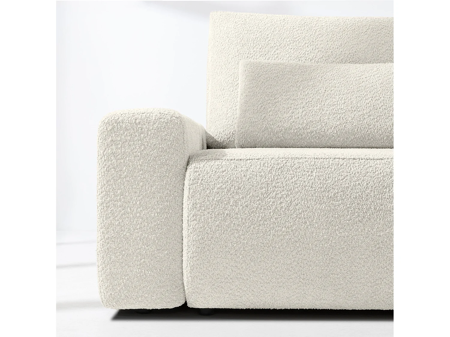 Sofa mit Schlaffunktion - MOLLIS - 3-Sitzer - Weiß