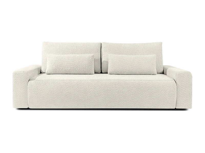 Sofa mit Schlaffunktion - MOLLIS - 3-Sitzer - Weiß