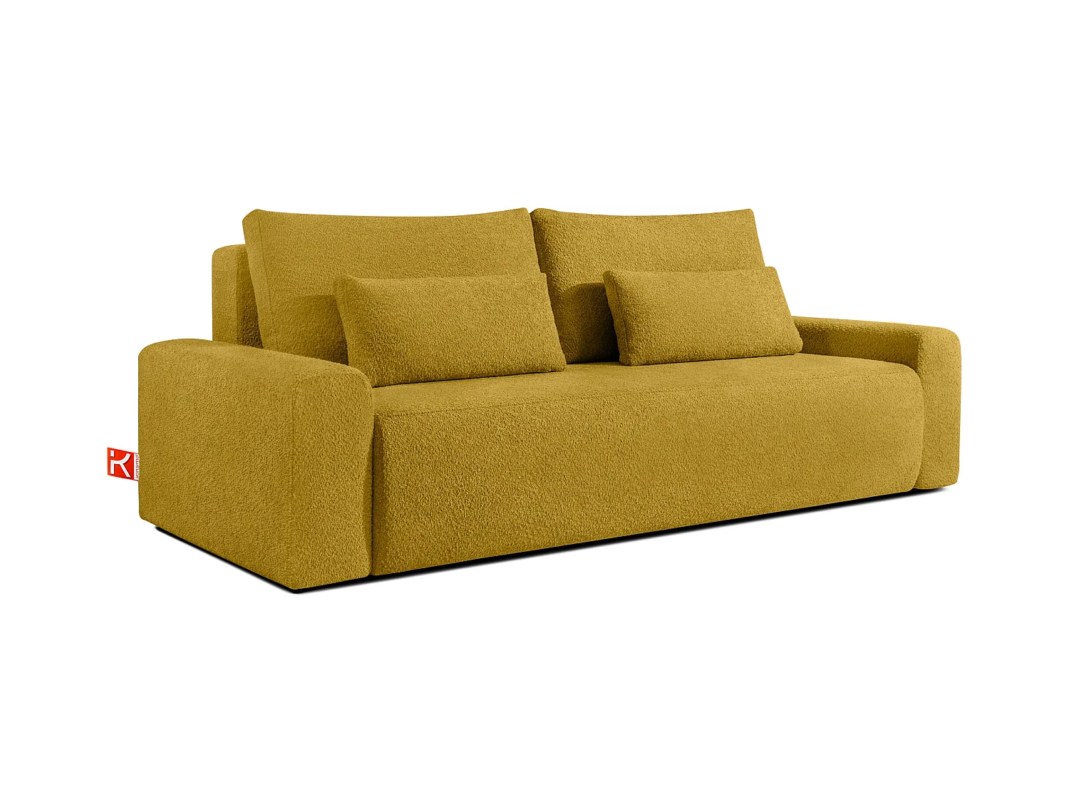 Sofa mit Schlaffunktion - MOLLIS - 3-Sitzer - Gelb