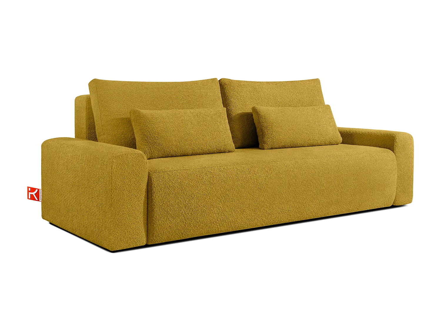 Sofa mit Schlaffunktion - MOLLIS - 3-Sitzer - Gelb