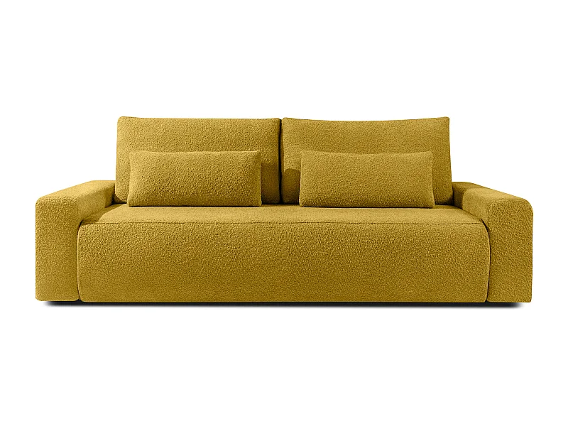 Sofa mit Schlaffunktion - MOLLIS - 3-Sitzer - Gelb