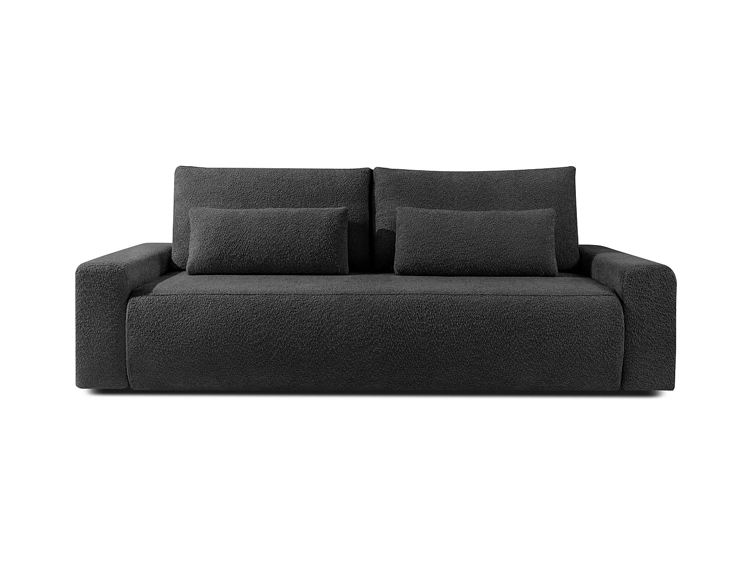 Sofa mit Schlaffunktion - MOLLIS - 3-Sitzer - Anthrazit