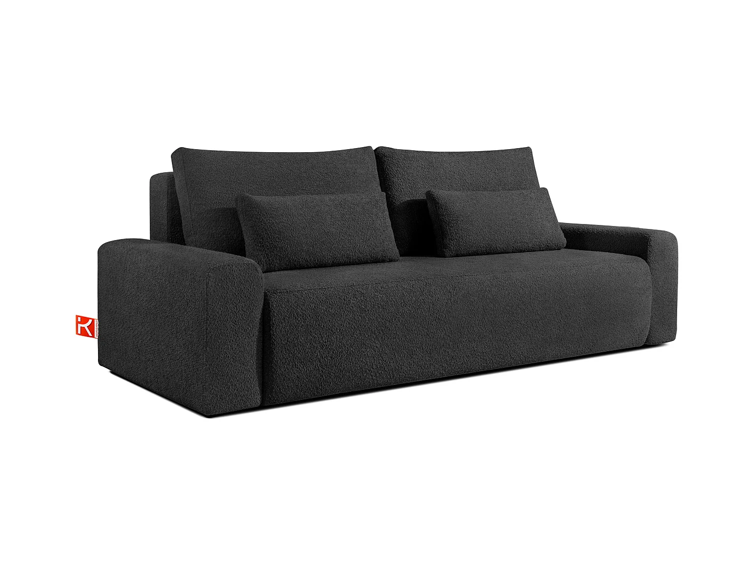 Sofa mit Schlaffunktion - MOLLIS - 3-Sitzer - Anthrazit
