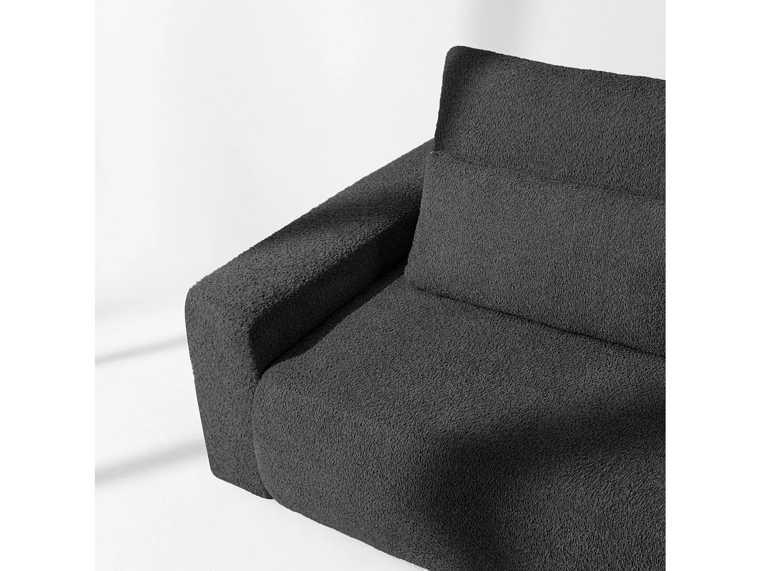 Sofa mit Schlaffunktion - MOLLIS - 3-Sitzer - Anthrazit