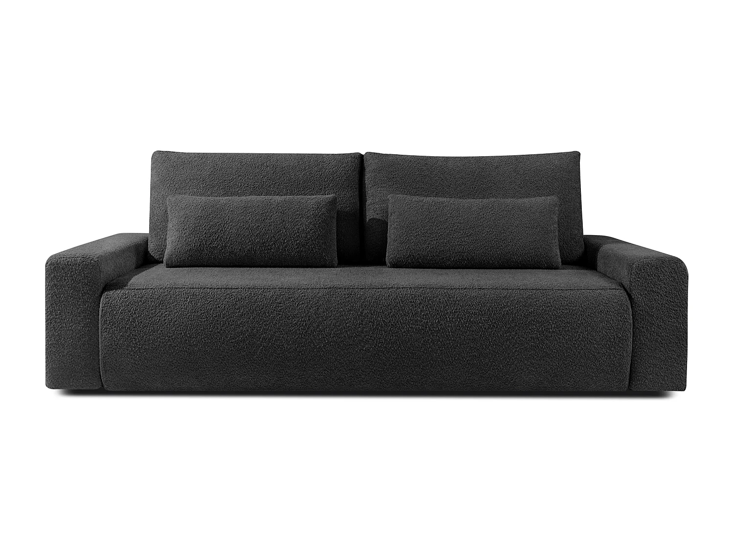 Sofa mit Schlaffunktion - MOLLIS - 3-Sitzer - Anthrazit