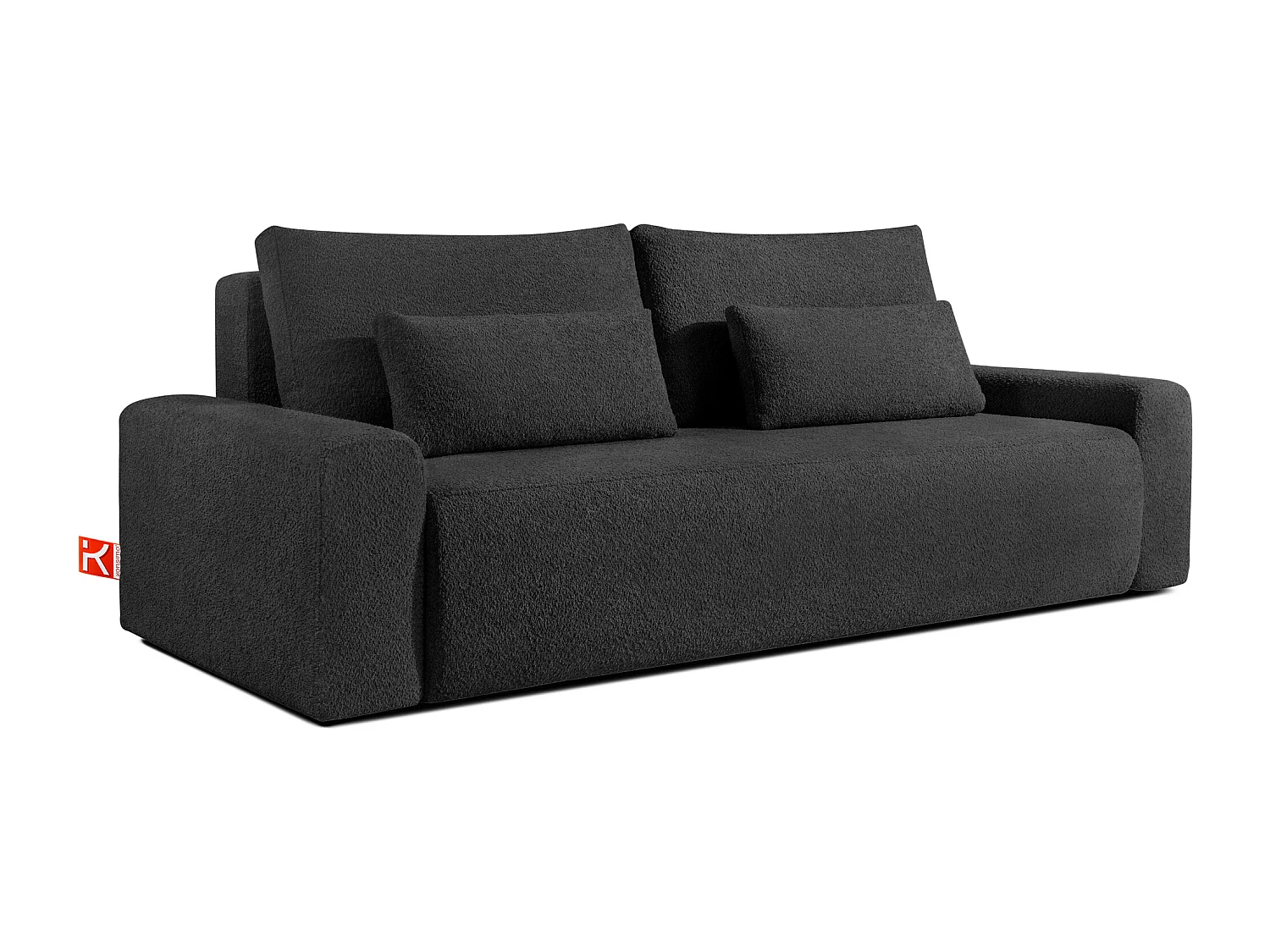 Sofa mit Schlaffunktion - MOLLIS - 3-Sitzer - Anthrazit