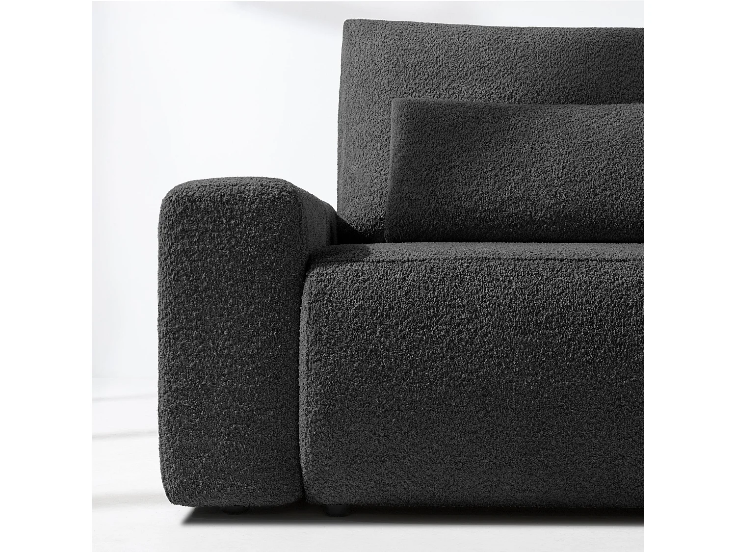 Sofa mit Schlaffunktion - MOLLIS - 3-Sitzer - Anthrazit
