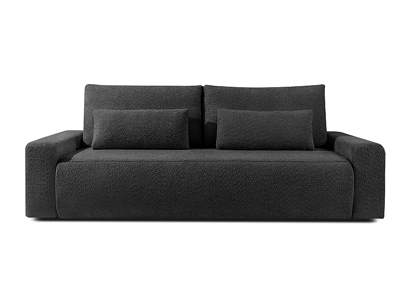 Sofa mit Schlaffunktion - MOLLIS - 3-Sitzer - Anthrazit