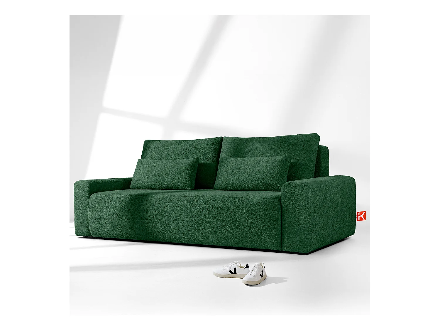 Sofa mit Schlaffunktion - MOLLIS - 3-Sitzer - Dunkelgrün