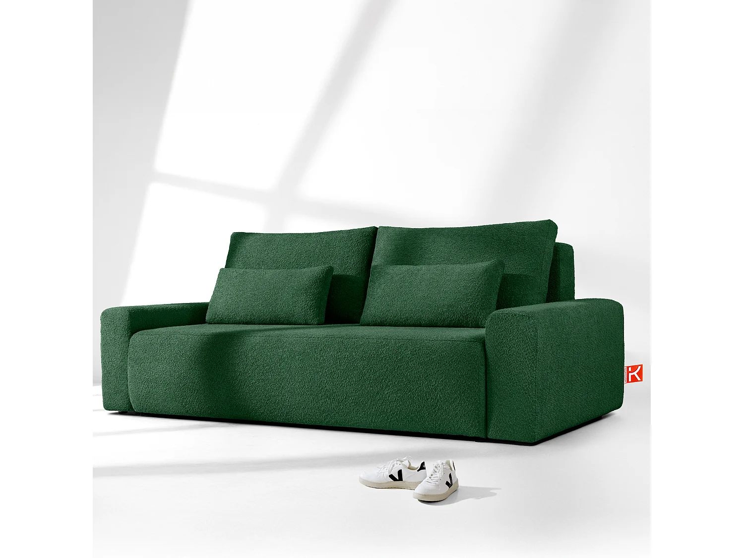 Sofa mit Schlaffunktion - MOLLIS - 3-Sitzer - Dunkelgrün