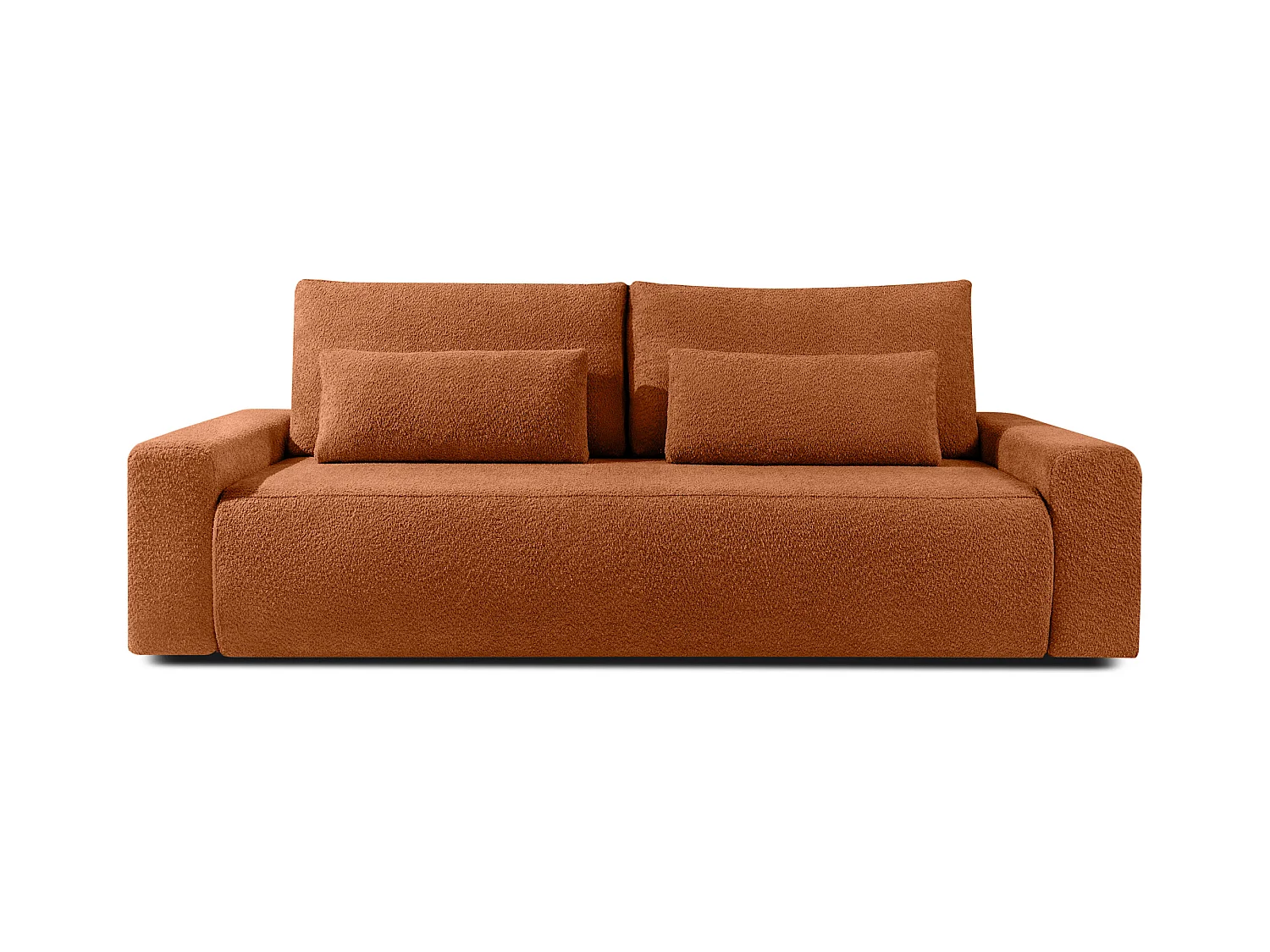 Canapé-lit - convertible - MOLLIS - 3 places - Rouge